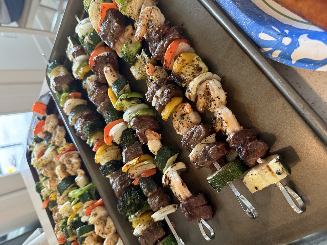 Grilled skewers catering platter